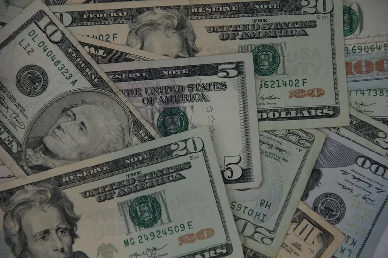 American dollars cash pile